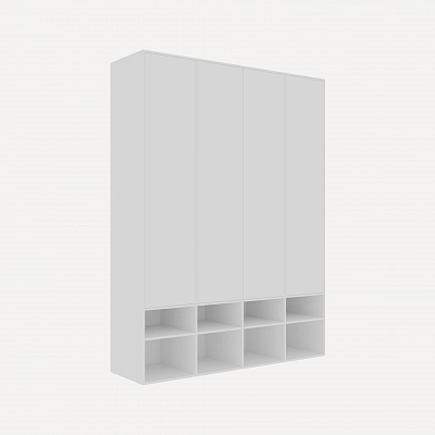Шкаф со стеллажом  Фаварис Белый